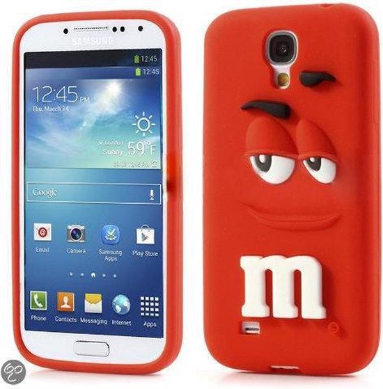 marmeren Pelmel smaak Rood siliconen M&M hoesje Samsung Galaxy S4 | bol.com