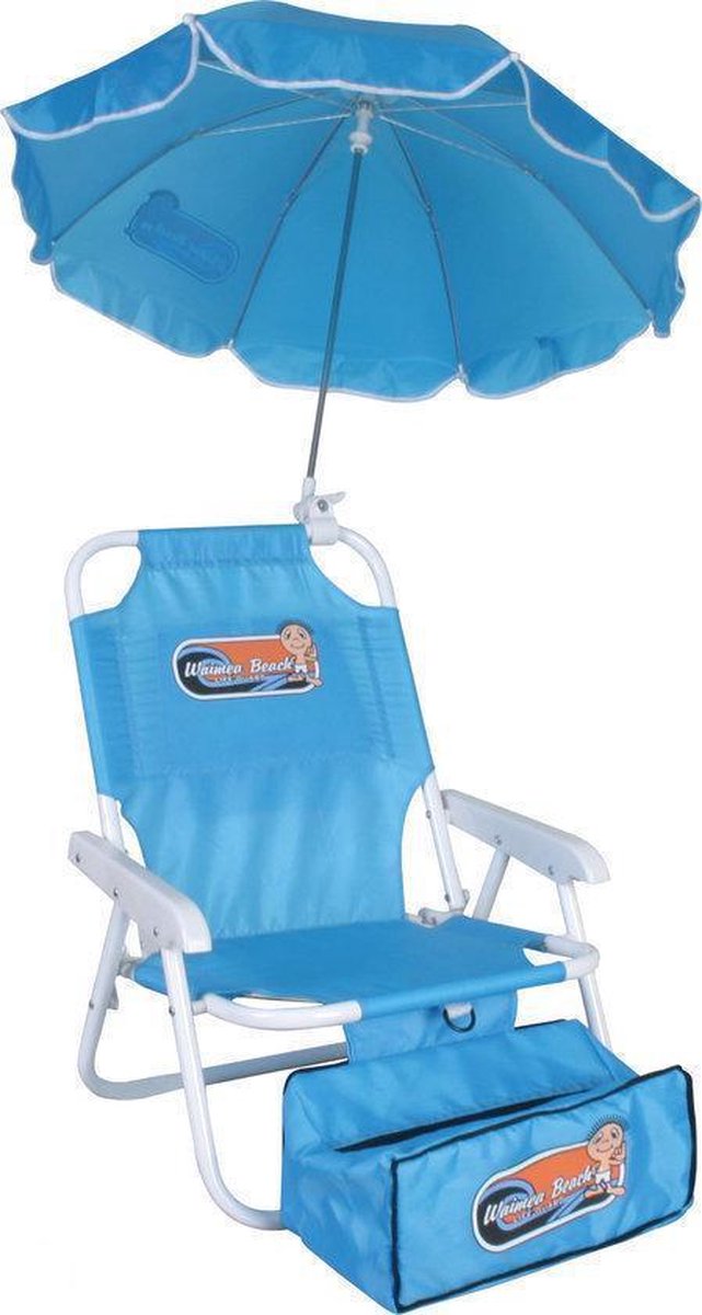 Strand Stoel met Parasol Kinder Aqua