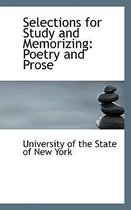 Selections for Study and Memorizing