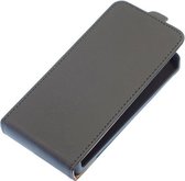 Zwart Effen Flip case hoesje voor Samsung Galaxy Core I8260