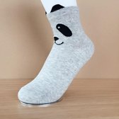 Sokken Dames grijs - print panda - Maat 36-39