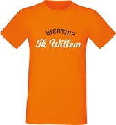 Oranje shirt Koningsdag|Biertje? Ik Willem | Maat L