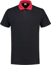 Tricorp Poloshirt contrast - Casual - 201004 - Navy-Rood - maat L