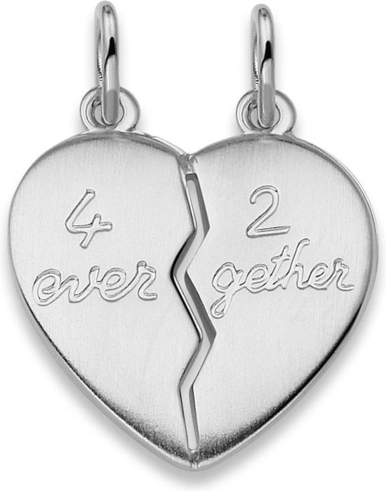 TRESOR breekhart "4 ever 2 gether" hanger - Zilver