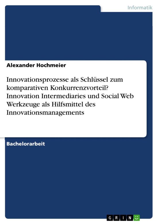 Innovationsprozesse als Schlüssel zum komparativen Konkurre ... - cover