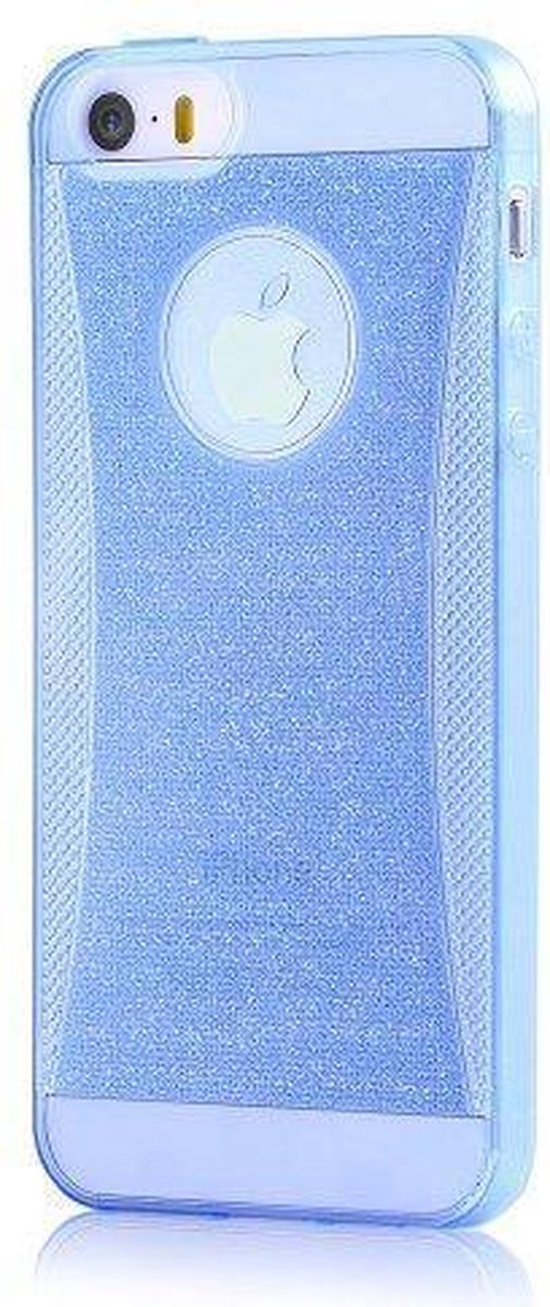 DEVIA glitter TPU iPhone 5 Case - blauw transparant