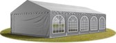 Tente de réception - Tente pavillon - 5x10m - PVC / gris / 100% étanche et résistante aux UV / Parois latérales incluses