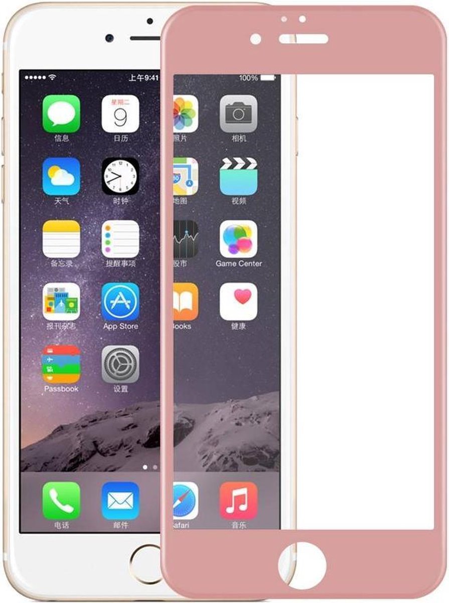 iPhone 6(s) 0,9mm Edge 2 Edge Glas Screenprotector - Rosé Goud