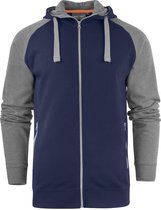 MacOne - Hooded Sweater - Chris - marineblauw/grijs - XXL
