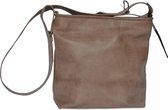 BBSahel Fair trade bruin-taupe ecologisch lederen schoudertas Desire