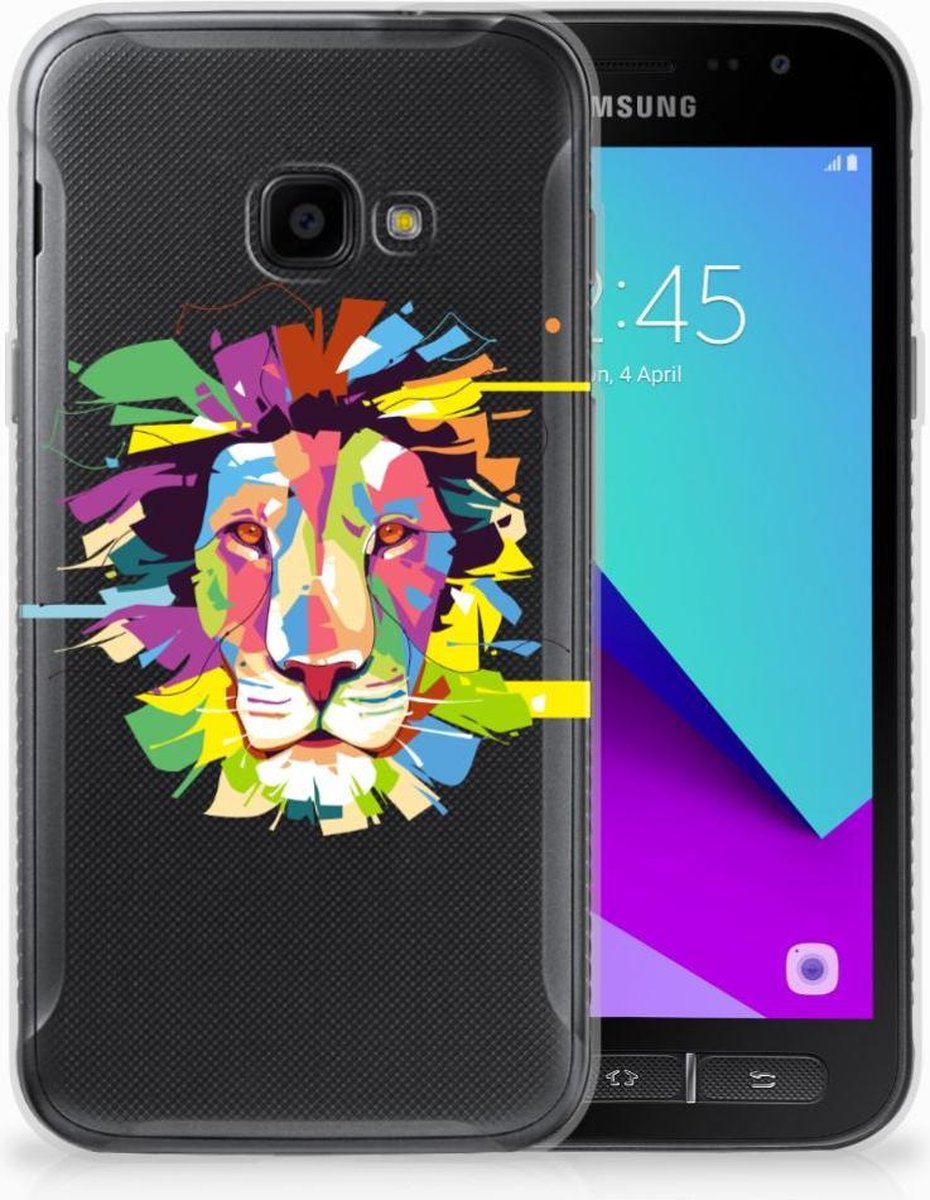 TPU Hoesje voor Samsung Galaxy Xcover 4 | Xcover 4s Telefoonhoesje met Naam Lion Color