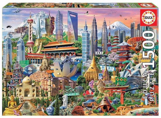 Educa Asia Landmarks Jeu de puzzle 1500 pièce(s) Bâtiments | bol.com