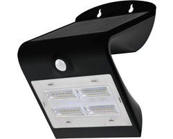 Solar wandlamp buiten ‘Carl II’ – Warm wit licht – Buitenlamp met sensor – Schijnwerper met bewegingssensor – Tuinverlichting op zonne-energie