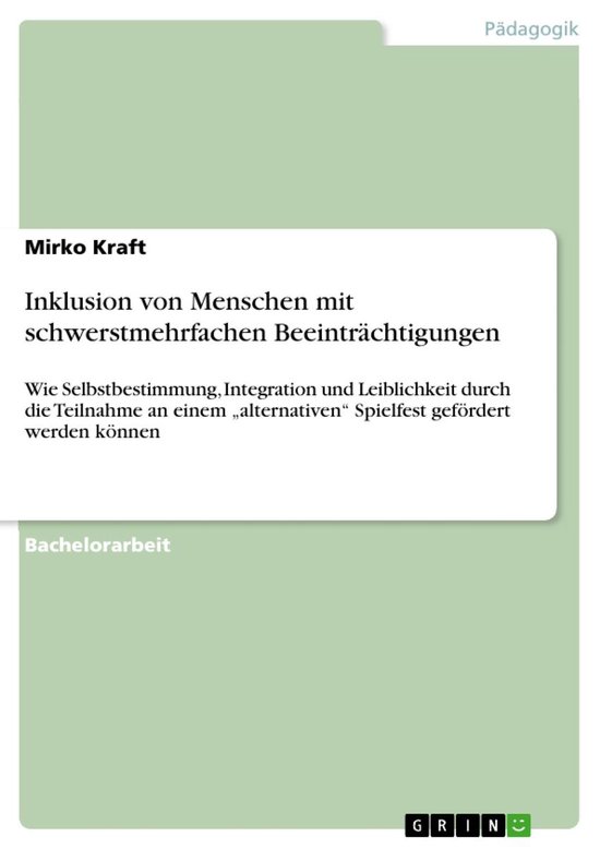 Inklusion von Menschen mit schwerstmehrfachen Beeinträchtig ... - cover