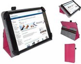 Fold up hoesje voor Ematic Ebook Reader Eb104 , Kleur Hot Pink , merk i12Cover