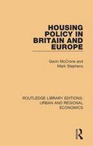 Routledge Library Editions: Urban and Regional Economics - Housing Policy in Britain and Europe