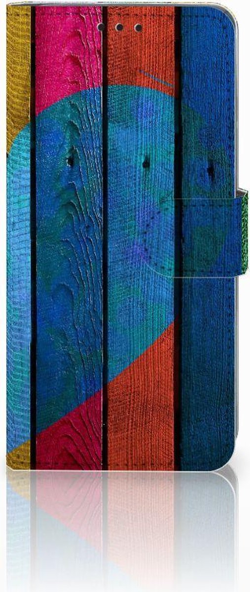 Huawei P30 Pro Book Style Case Wood Heart - Cadeau voor je Vriend