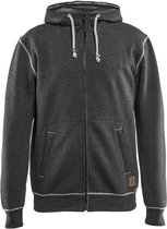 Blaklader Hooded sweatshirt met rits 3398-1157 - Zwart Mêlee - XXL