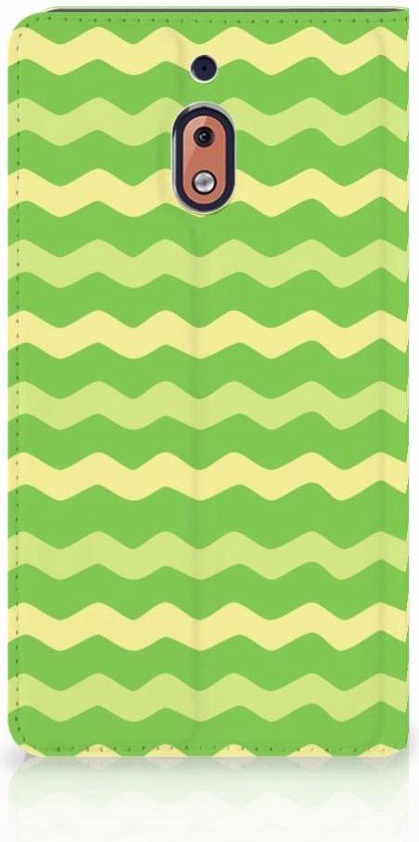 Nokia 2.1 2018 Hoesje met Magneet Waves Green