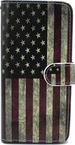 Samsung Galaxy A10 Hoesje met Print - Portemonnee Book Case - Kaarthouder & Magneetlipje - Amerikaanse Vlag