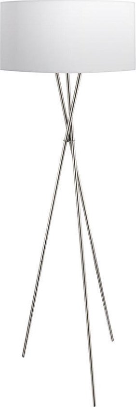 EGLO Fondachelli Vloerlamp - E27 - 151,5 cm - Grijs/Wit/Zilver