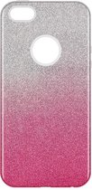 Apple iPhone 7 & 8 Hoesje - Glitter Backcover - Roze & Silver