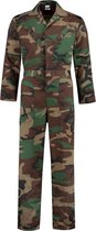 EM Workwear kinderoverall pol/kat Camouflage met verdekte ritssluiting maat 104