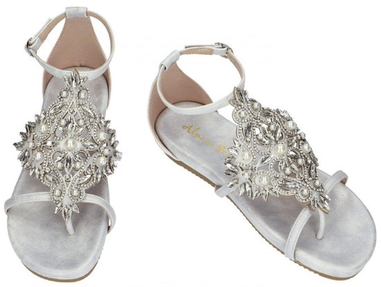 Alma en Pena Sandalen met bandjes zilver glitter-achtig Schoenen Sandalen Sandalen met bandjes 