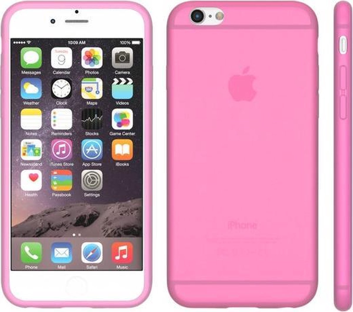 Coque Apple iPhone 6 Plus / 6s Plus Dark Silicone Case Rose | bol.com