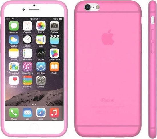 Voorstad parfum attribuut Apple iPhone 6 Plus / 6s Plus hoesje dark silicone Case Roze | bol.com