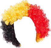 België Tricolore Belgium Wk Supporterspruik Zwart/geel/rood