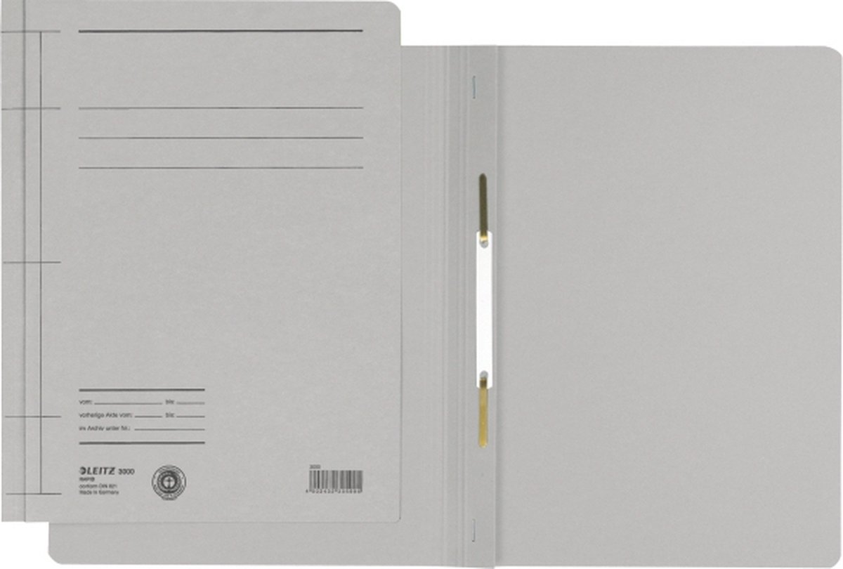 Leitz Cardboard binder, A4, grey ringband Grijs