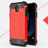 Armor Hybrid Back Cover - Samsung Galaxy J7 (2017) Hoesje - Rood
