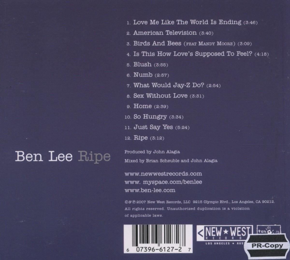 Ripe, Ben Lee | CD (album) | Muziek | bol.com
