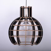 De Lingehof 'Globe Ø50 semi-black' - Hanglamp - MDF