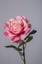 Roos - extra groot - zijden bloem - kleur roze - topkwaliteit - 70cm