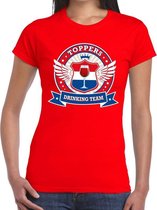 Rood Toppers drinking team t-shirt rood dames -  Toppers 2019 kleding XL