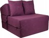 Opvouwbaar matras - 1 persoons - 70x200x15 cm - violet
