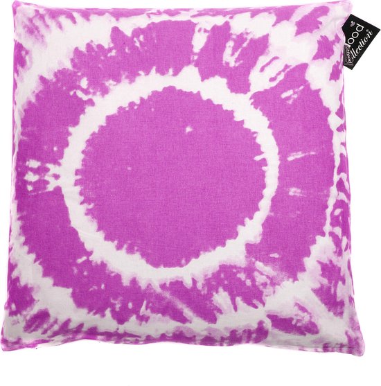 In The Mood Tie & Dye - Sierkussen - Fuchsia - 50x50cm