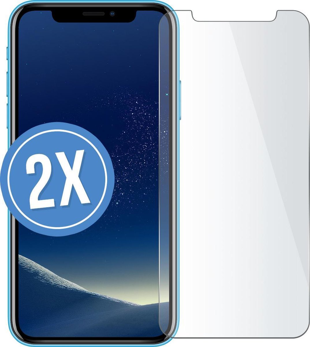 Apple iPhone Xr - Screenprotector - Tempered glass - 2 stuks