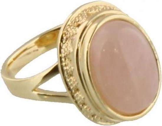 Gouden ring met roze steen maat 16. | bol.com