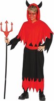 Halloween - Mystieke rode duivel verkleedkleding voor jongens - kostuum/ outfit 7-9 jaar (122-134)