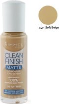 Rimmel London Clean Finish Matte Foundation - 240 Soft Beige