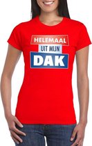 Rood Helemaal uit mijn dak t-shirt voor dames - Party t-shirts XS