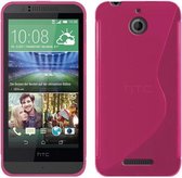 HTC Desire 620 Silicone Case s-style hoesje Roze