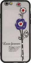 Paars Love Forever back case Hoesje voor Apple iPhone 6 / 6s