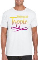 Helemaal Toppie t-shirt wit heren 2XL