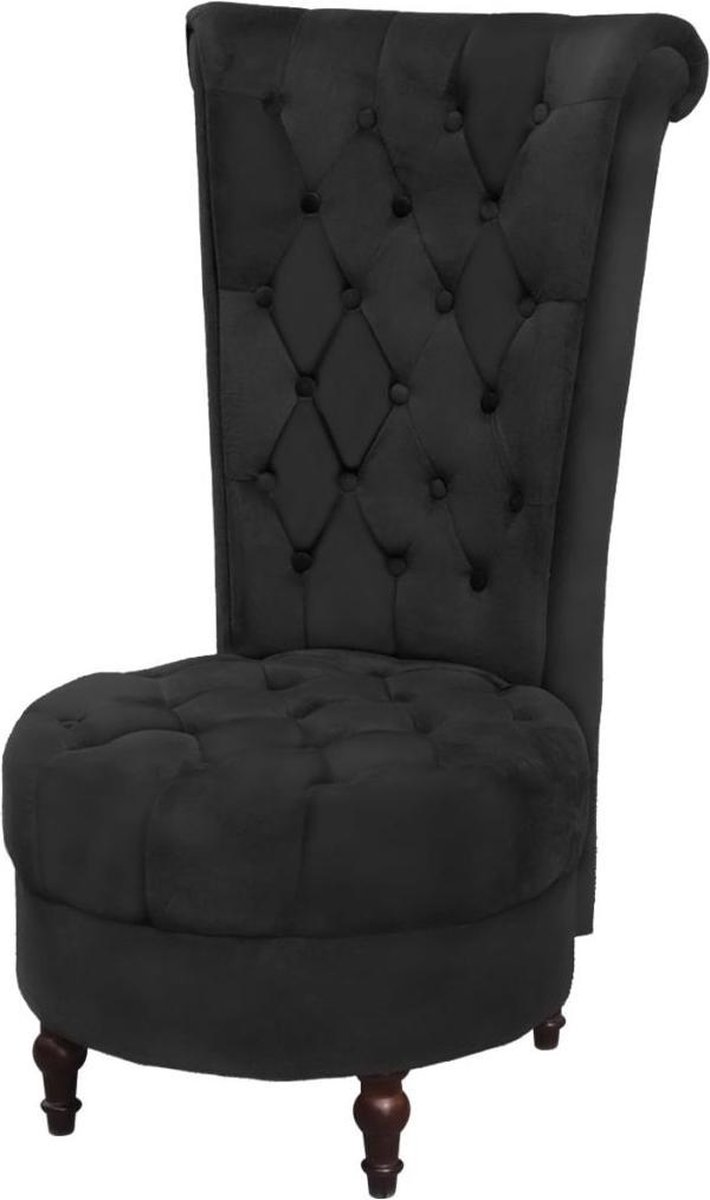 Fauteuil hoge rugleuning zwart | bol