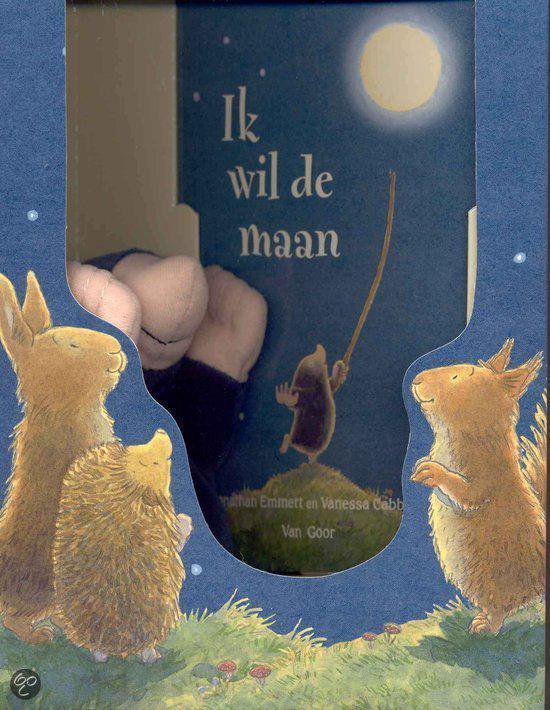 Cover van het boek 'Ik wil de maan + knuffel'