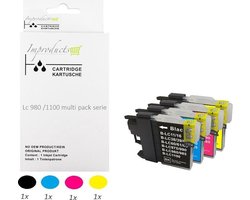 Improducts® Inkt cartridges - Alternatief Brother LC980 LC1100 / LC-980 LC-1100 set v4